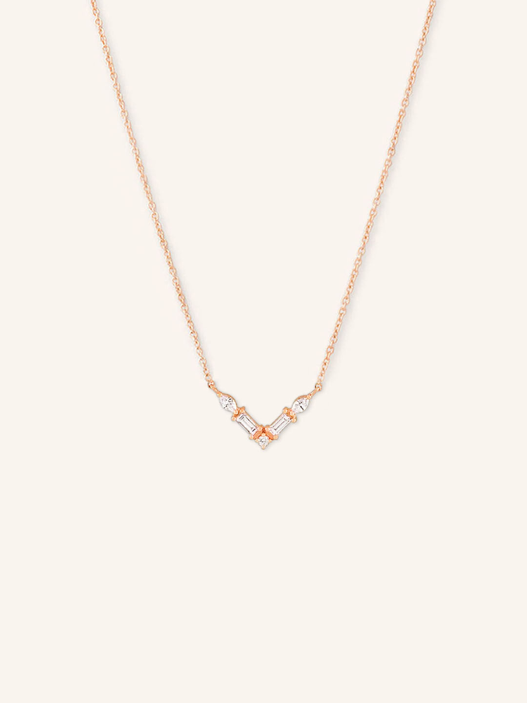 Valence Diamond V Necklace