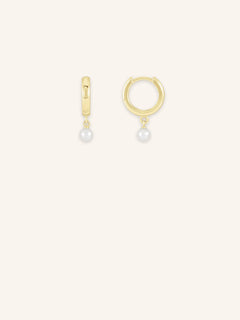 Wenna Pearl Hoop Earrings