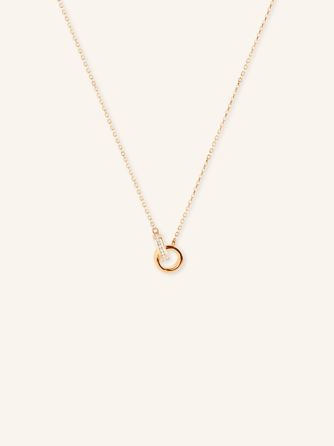 Diamond Interlocking Circle Necklace
