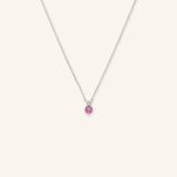 Mayers Post Pink Sapphire Diamond Necklace
