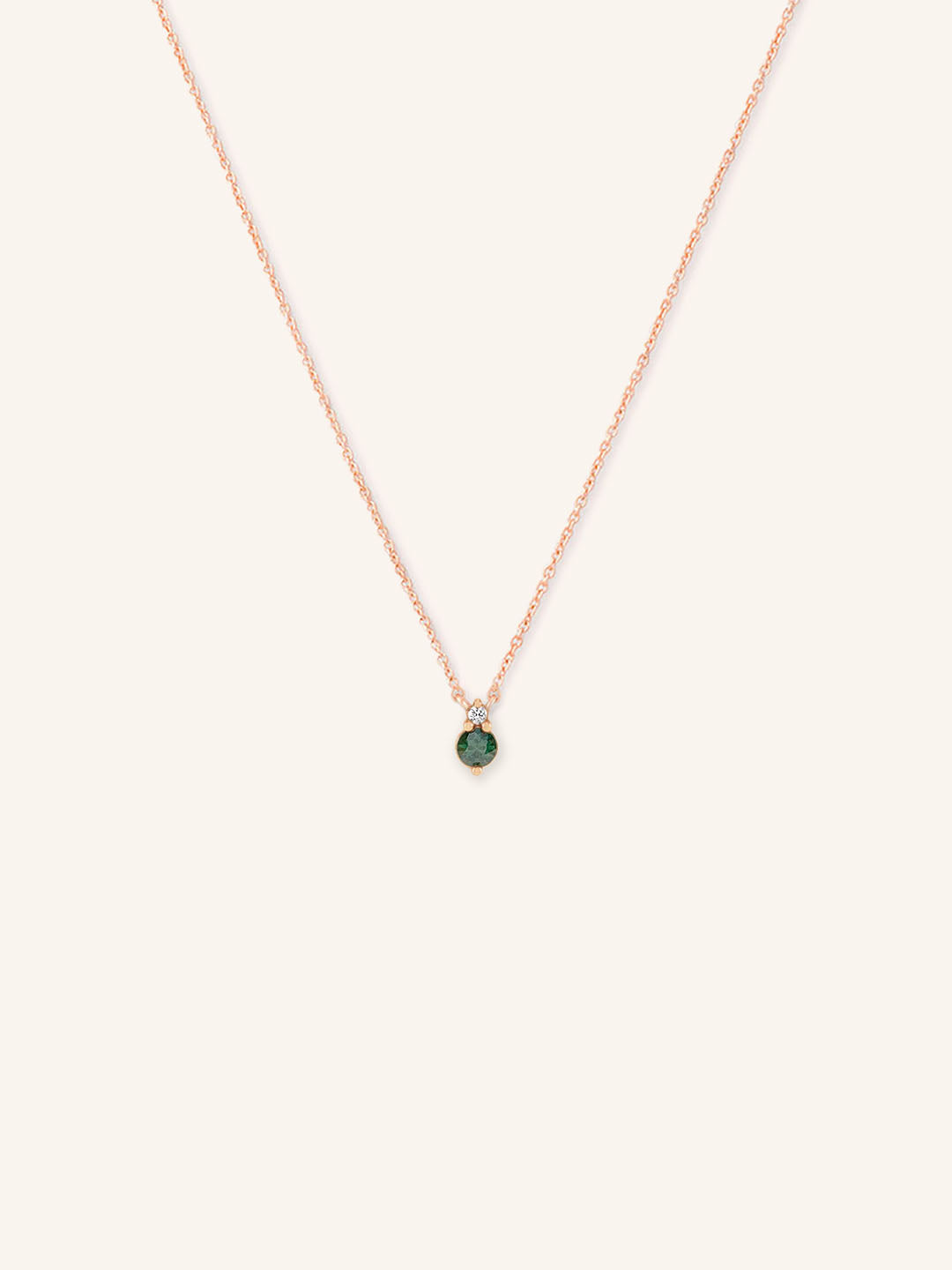 Mayers Post Green Sapphire Diamond Necklace