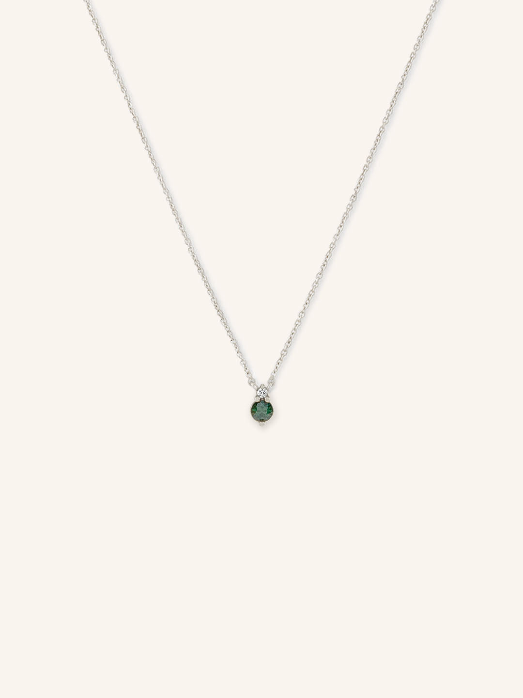 Mayers Post Green Sapphire Diamond Necklace
