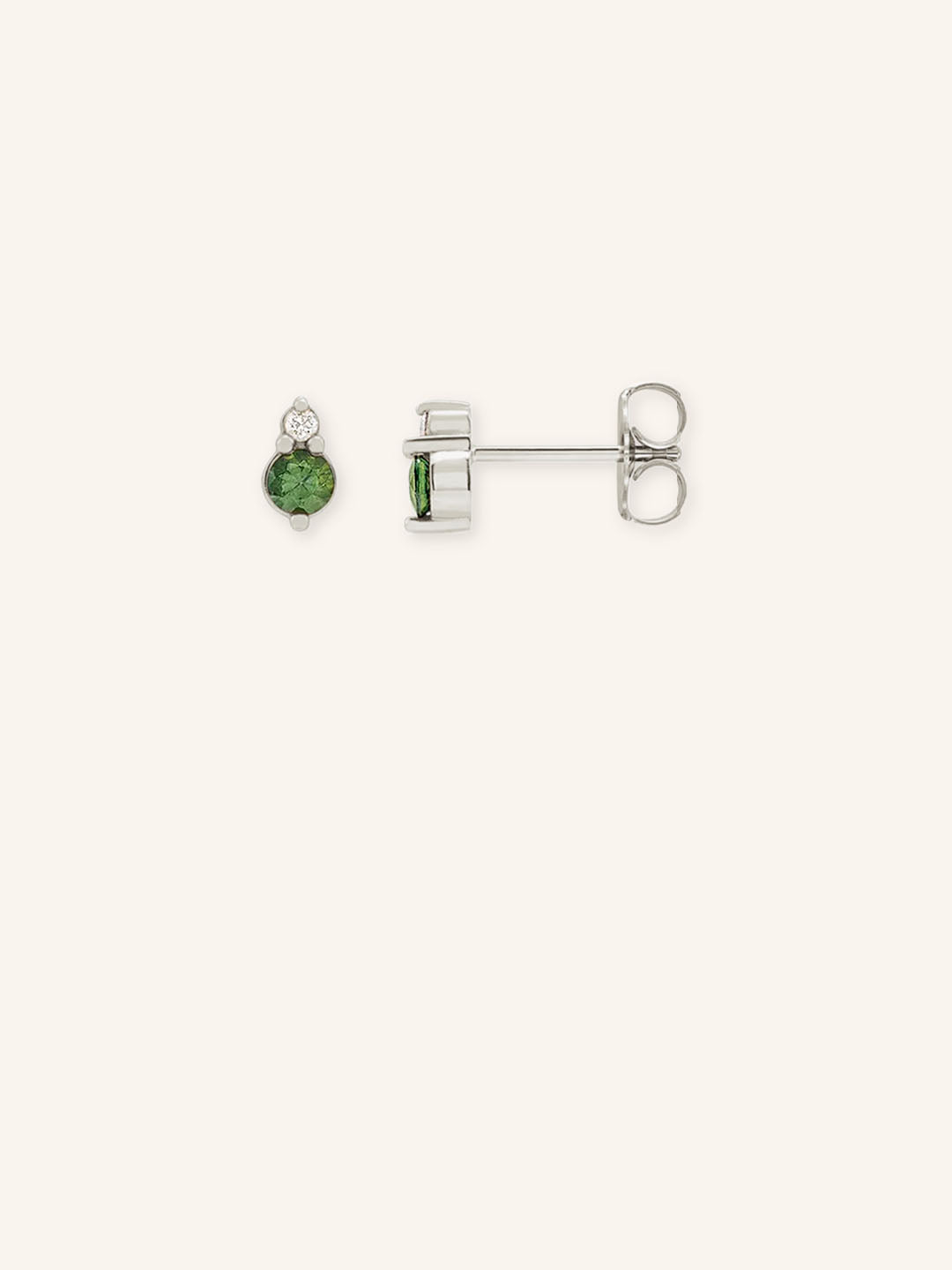 Mayers Post Green Sapphire Diamond Earrings