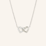 Dover Main Petite Double Interlocking Heart Necklace