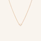 Petite Heart Bezel Set Necklace