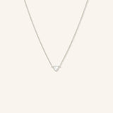 Petite Heart Bezel Set Necklace