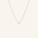 Petite Heart Bezel Set Necklace