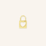 Cutout Heart Lock Gold Pendant