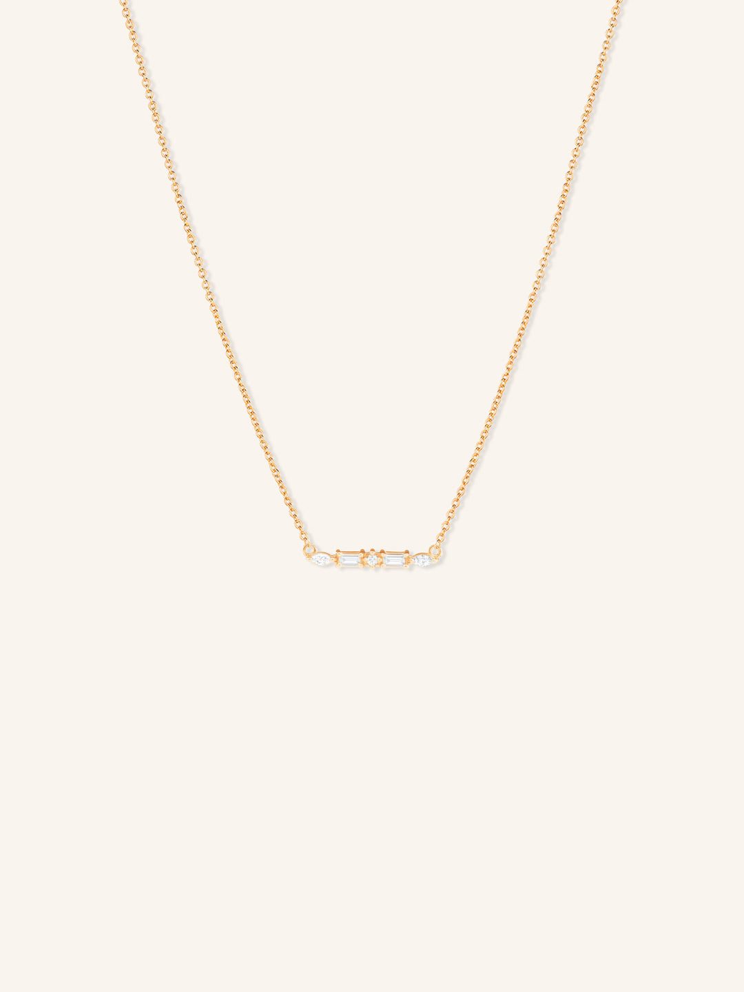 Tendae Diamond Accented Bar Necklace