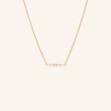 Tendae Diamond Accented Bar Necklace