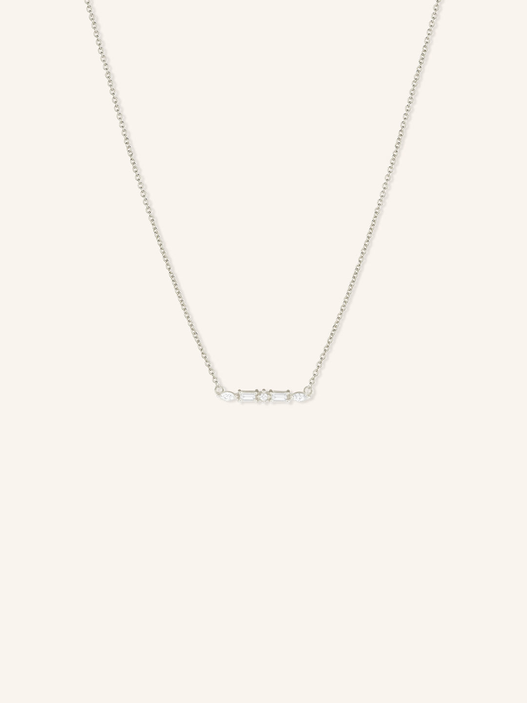 Tendae Diamond Accented Bar Necklace