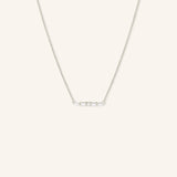 Tendae Diamond Accented Bar Necklace