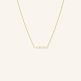 Tendae Diamond Accented Bar Necklace