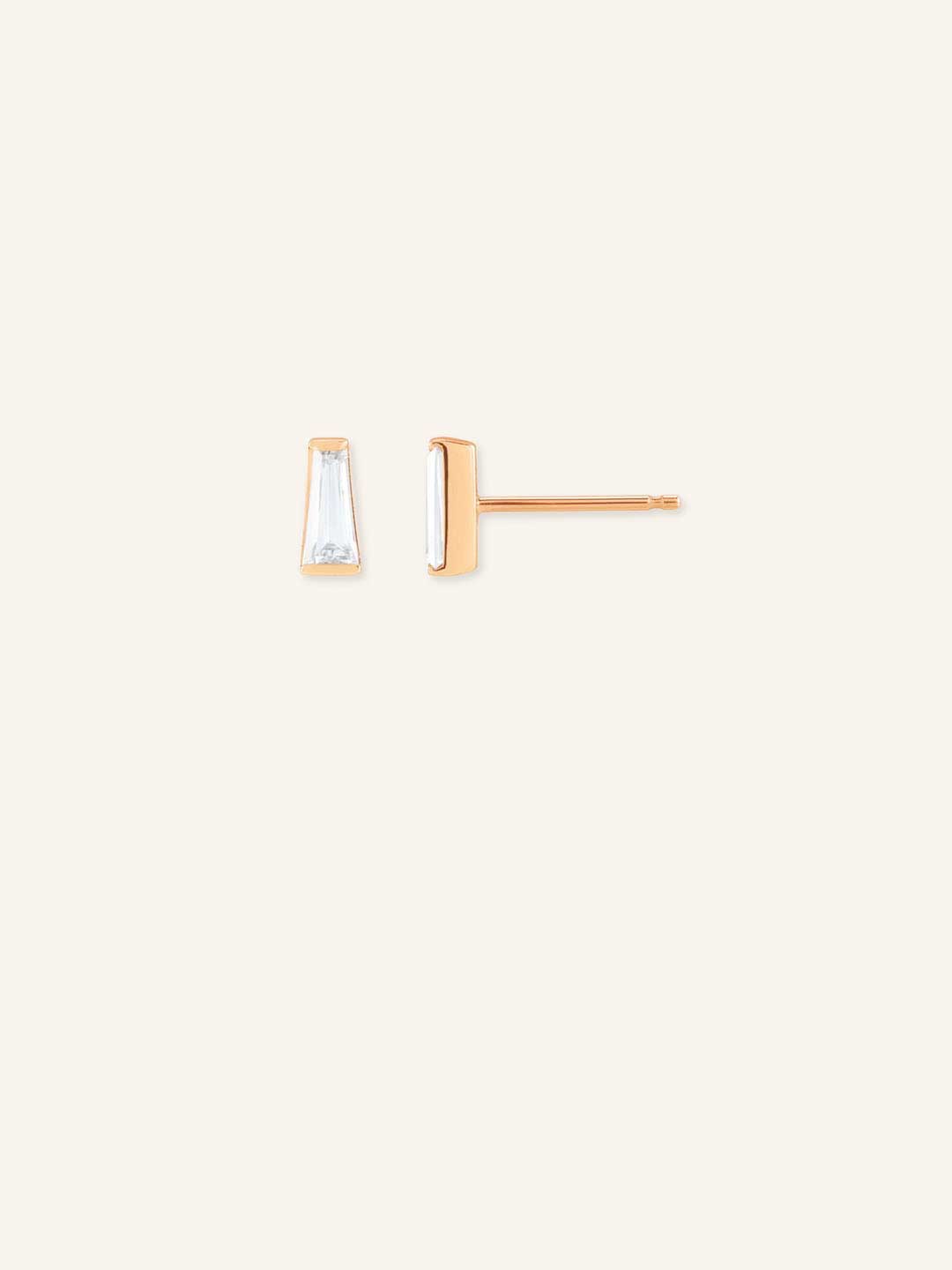 Tapered Baguette Stud Earrings