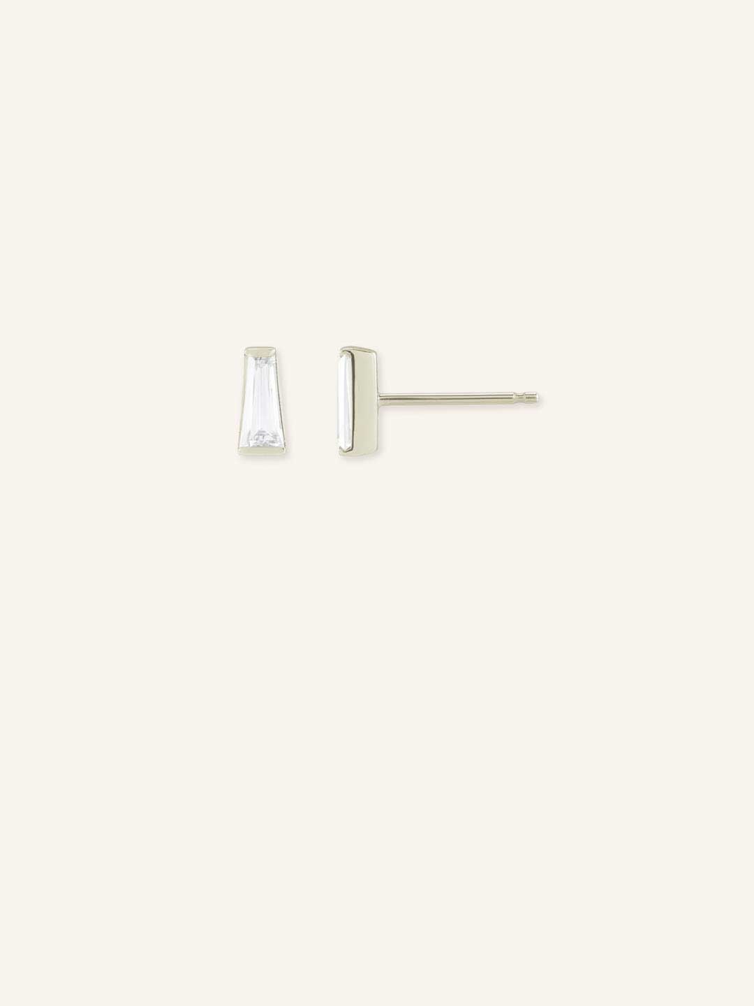 Tapered Baguette Stud Earrings