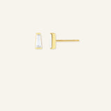 Tapered Baguette Stud Earrings