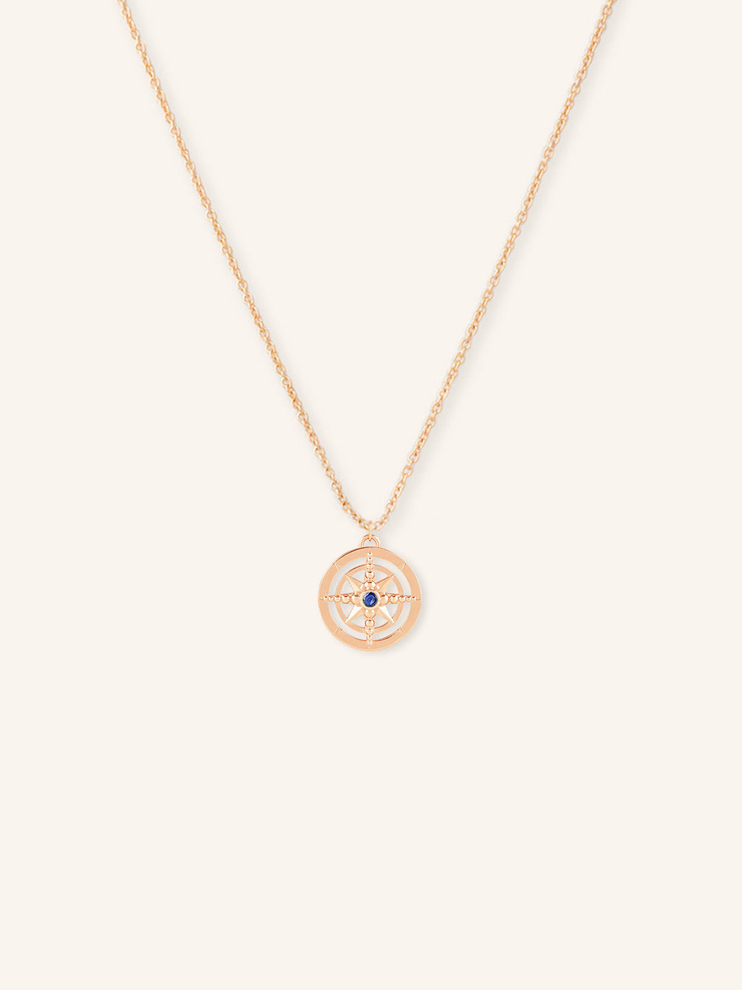 Auster Blue Sapphire Compass Necklace