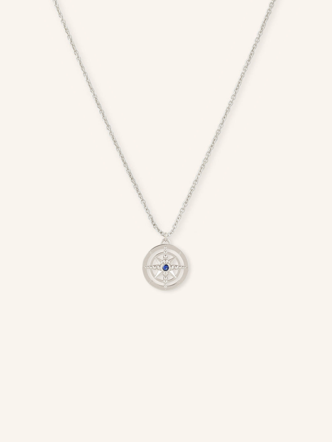 Auster Blue Sapphire Compass Necklace