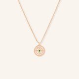 Auster Green Garnet Compass Necklace