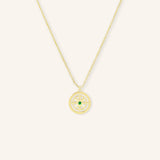 Auster Green Garnet Compass Necklace