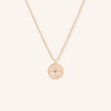 Auster Pink Tourmaline Compass Necklace