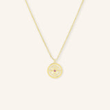 Auster Pink Tourmaline Compass Necklace