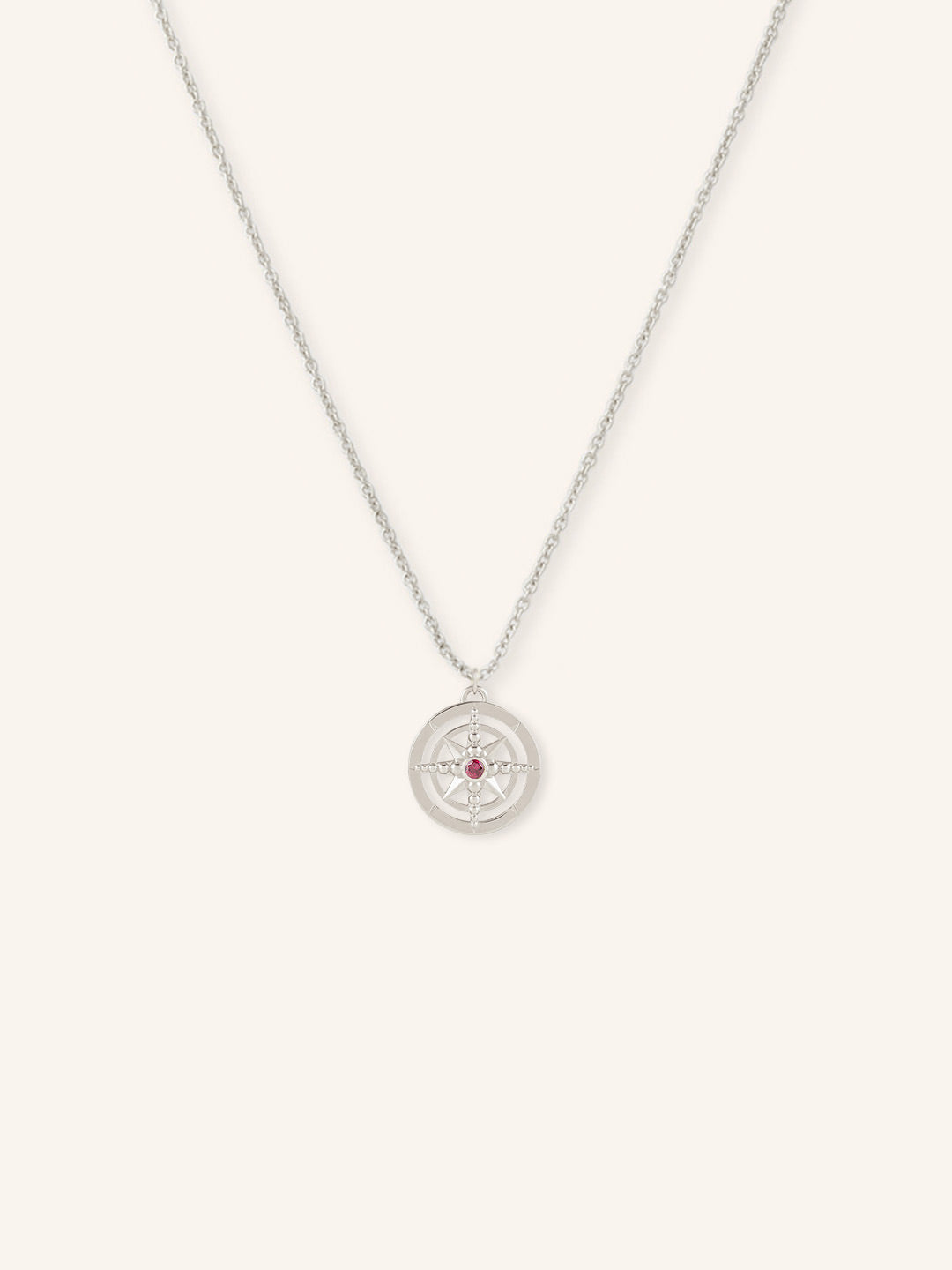 Auster Ruby Compass Necklace