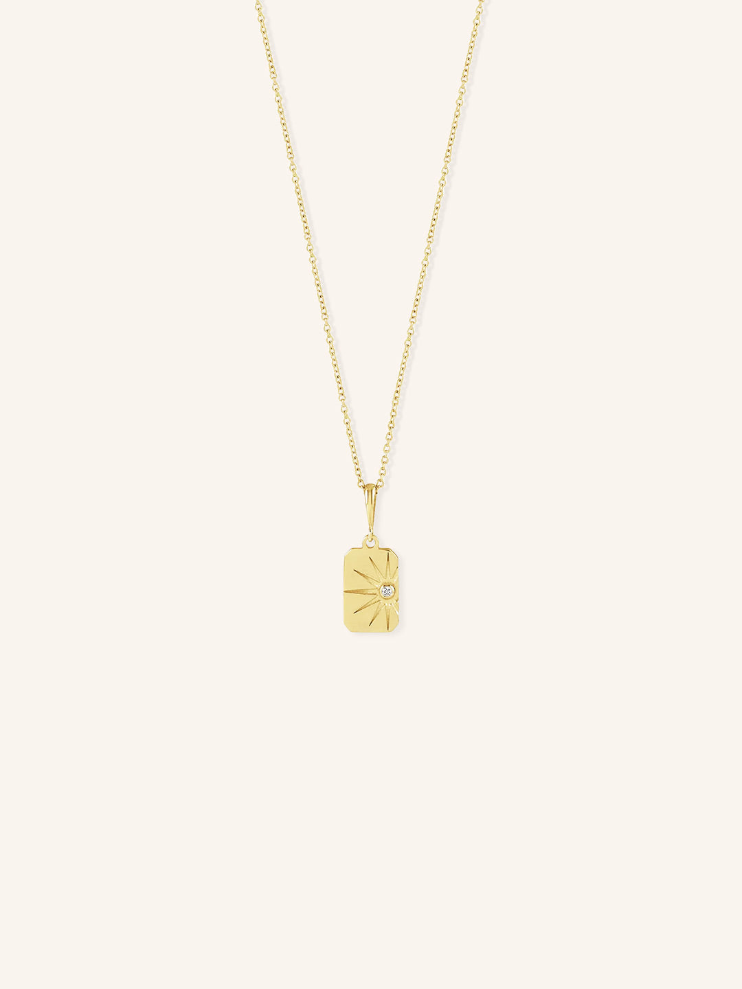 Accented Sun Diamond Necklace