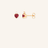 Lovelott Ruby Heart Diamond Earrings