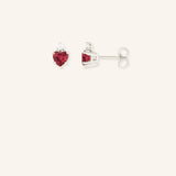 Lovelott Ruby Heart Diamond Earrings