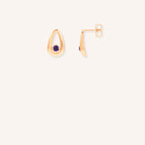 Mattica Amethyst Geometric Stud Earrings