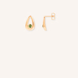 Mattica Peridot Geometric Stud Earrings