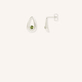Mattica Peridot Geometric Stud Earrings