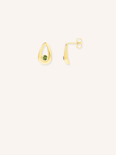 Mattica Peridot Geometric Stud Earrings