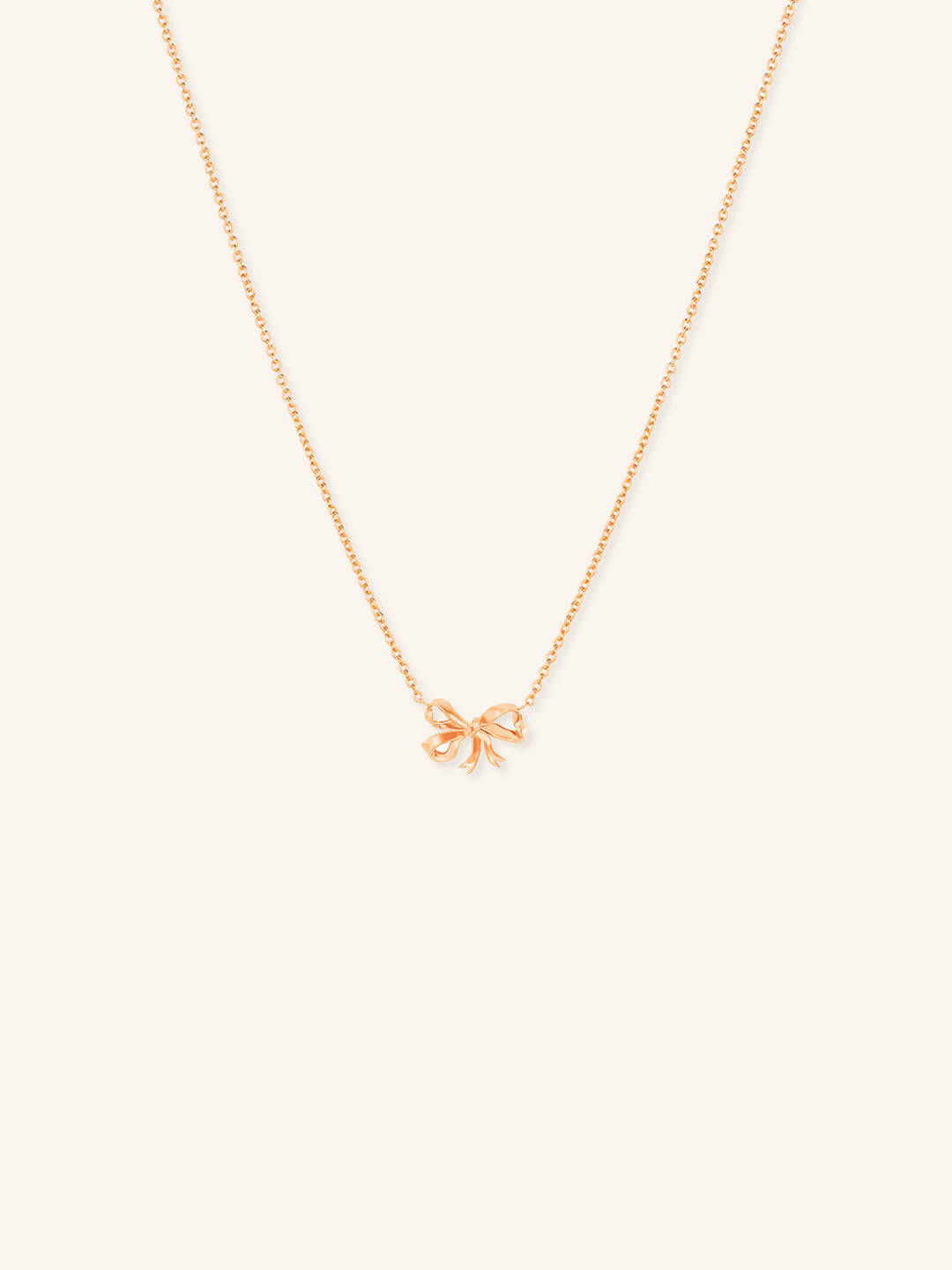 Freeform Bow Gold Necklace