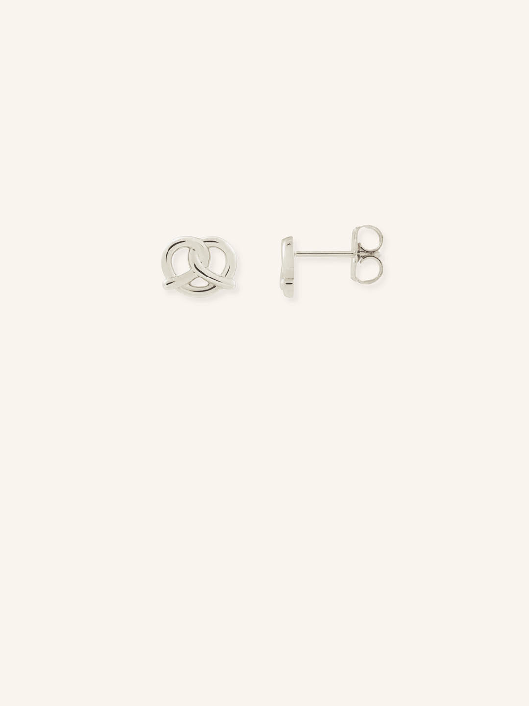 Gold Pretzel Stud Earrings