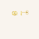 Gold Pretzel Stud Earrings