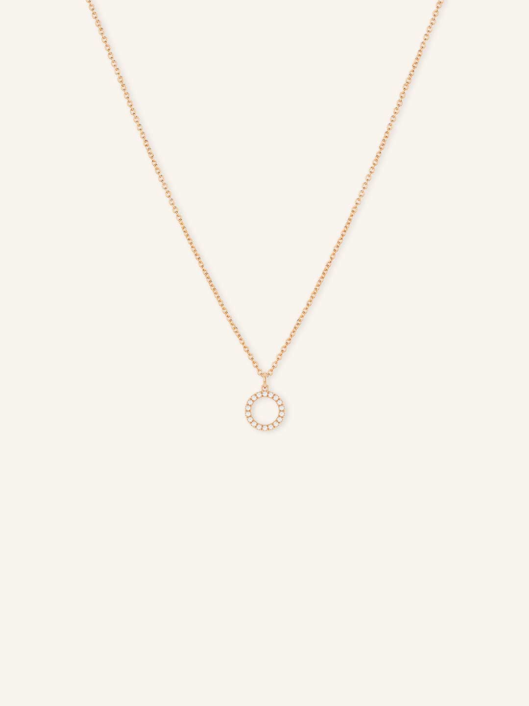Diamond Circle Pendant Necklace