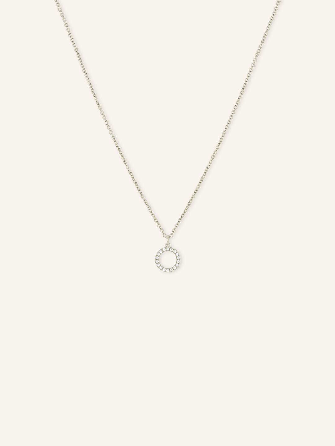 Diamond Circle Pendant Necklace
