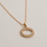 Diamond Circle Pendant Necklace