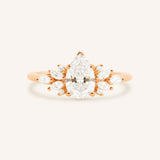Janess Pear Shape Diamond Cluster Engagement Ring