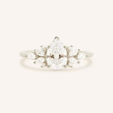 Janess Pear Shape Diamond Cluster Engagement Ring
