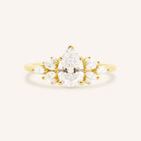 Janess Pear Shape Diamond Cluster Engagement Ring