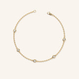 Pixley Diamond Five Bezel Station Bracelet