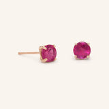 Perfect Autumn Ruby Stud Earrings