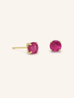 Perfect Autumn Ruby Stud Earrings