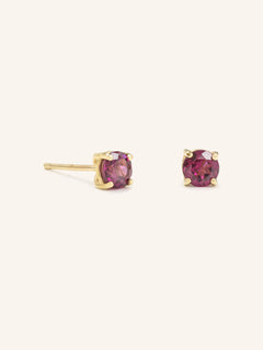 Perfect Autumn Rhodolite Garnet Stud Earrings