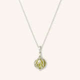 Novelle Peach Green Gold Necklace