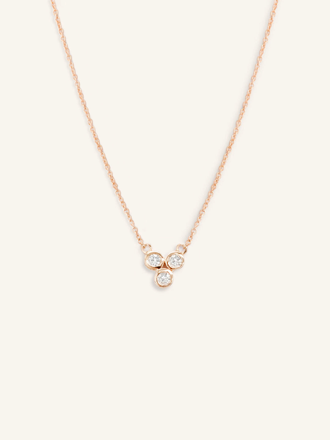 Paper Moon White Sapphire Trio Necklace