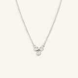 Paper Moon White Sapphire Trio Necklace